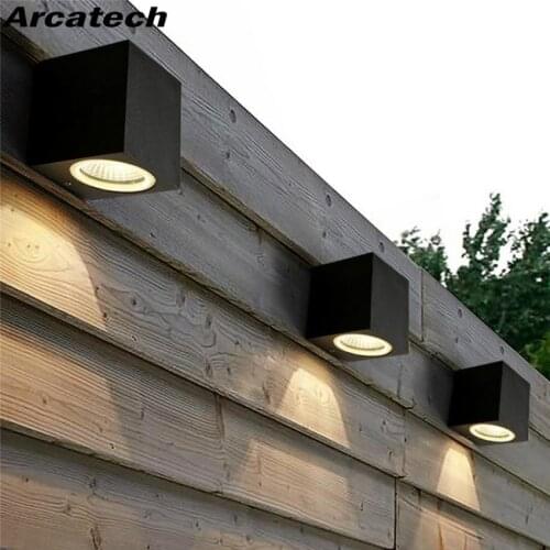 Modern Simple LED Wall Lamp Outdoor Indoor Wall Lights Garden Porch Lighting COB Wall Light Fixture IP65 Waterproof Lamps NR-146