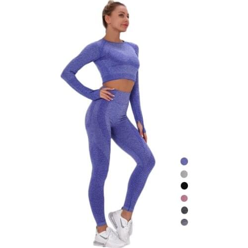 Gym Yoga Suit Sportswear Female Leggings Top Sport Clothes Training Tights Workout Clothing Fitness Women