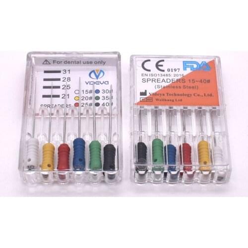 Dental Instruments Stainless Steel Finger Spreader Plugger 25mm Root Canal Handuse Files Endo Files For Dentists Brand New