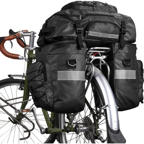 Rhinowalk Upgrade 3 in 1 Bicycle Bag 65L Waterproof MTB Bicycle Large Capacity Backseat Bag Multi-Purpose Outdoor Travel Lugage