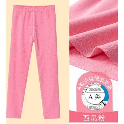 Warm pants plus velvet thickening girls velvet pants student cotton wool pants girl single long johns autumn and winter