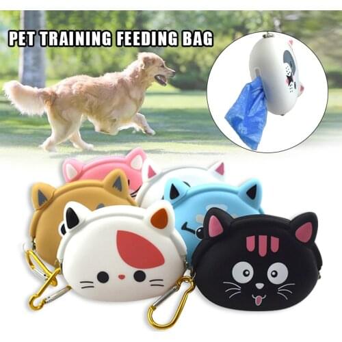 Outdoor Pet Dog Food Treat Snacks Bag Silicone Walking Dog Training Food Storage Pockets Waist Storage Hold Pet Travel Product