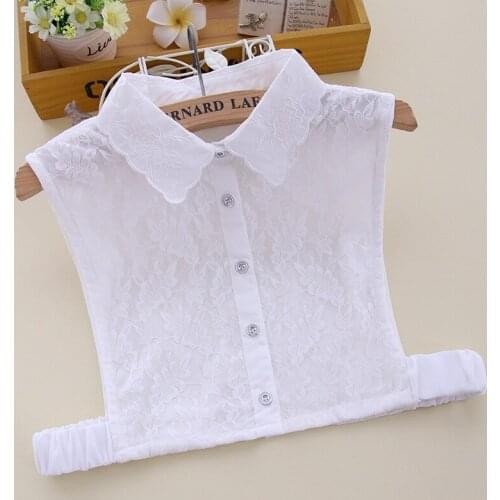 YSMILE Y New Arrive High Quality Detachable Collar Women Fashion Lace Fake Collar Shirt Blouse Chiffon Decorative CollarB215192