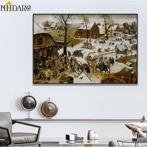 Bruegel, Pieter il Giovane Landscape Painting Artwork Posters and Prints Canvas Painting Art Wall Pictures for Living Room Decor