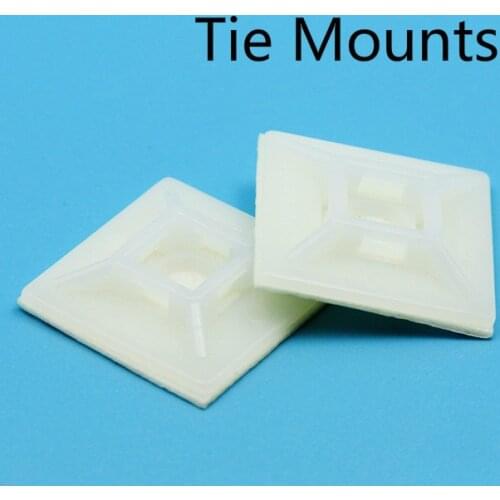 100pcs 3M adhesive Self-adhesive Tie Mounts Beam line card Cable management clip HS-101 Wiring Accessories Positioning pieces