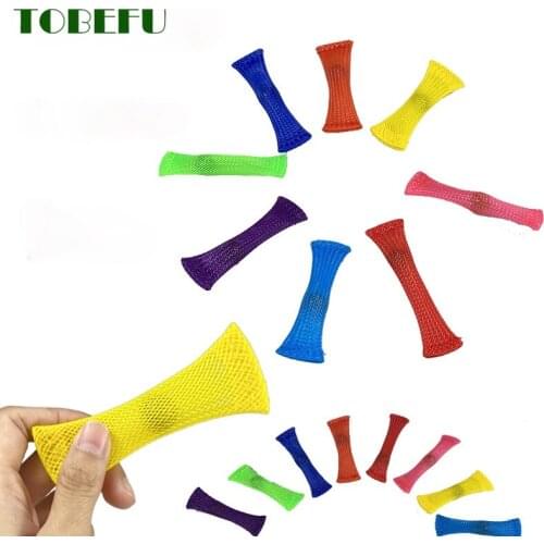 100pcs Fidget Toys Pack Marbles Ball Autism ADHD Anxiety Therapy EDC Antistress Hand Net Tube with Glass Decompression Toy