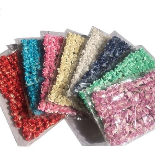 2.0CM Mulberry paper flowers for scrapbooking,Wedding decorating rose blooms