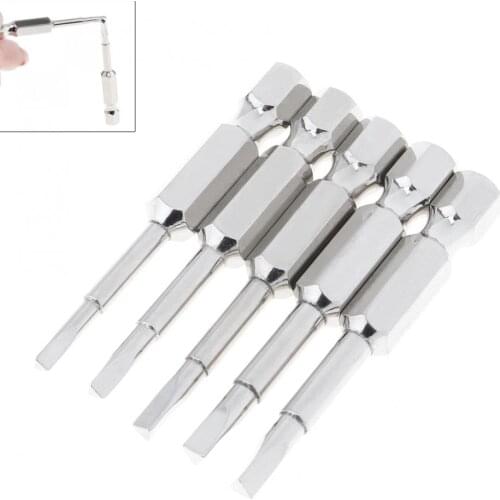 5pcs/set 1/4 Inch Magnetic Triangle Screwdriver Bits Hex Shank 50mm S2 Steel Pneumatic Screwdriver Tools
