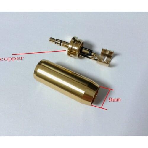 50pcs lot Stereo 3.5mm Jack Plug Gold Plated Audio Connector Soldering New