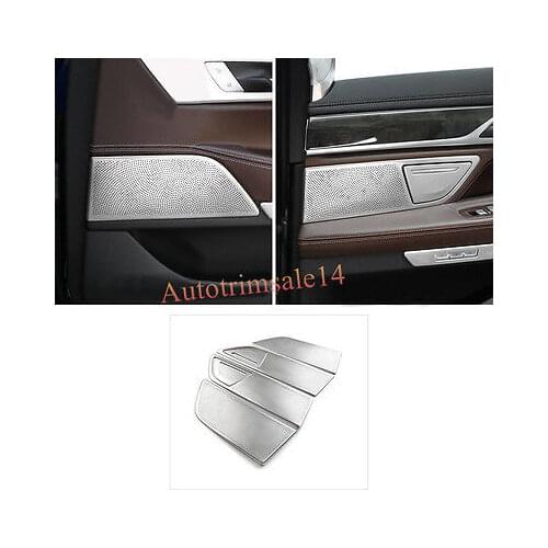 6PCS Interior Door Speakers Cover Trim For BMW 7 Series G11/G12 2016-2018