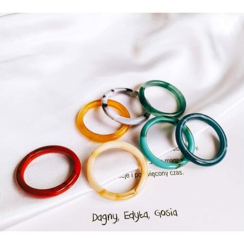 Eardrop Round Circle Loop Earring Resin Plastic Accessories Pendant Necklace Charms Diy Handmade Material 8pcs