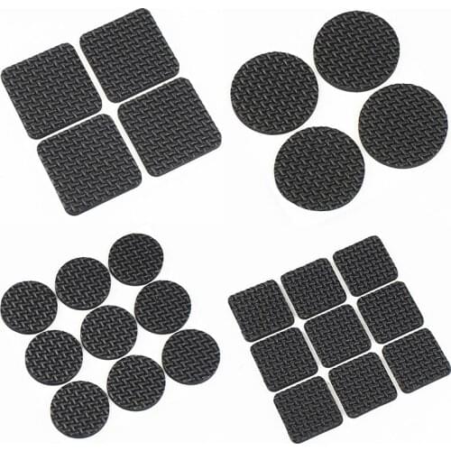 9Pcs/4Pcs Tables and chairs mats and Ottomans black corner of the desk chair cushion anti abrasion floor mat door mat Felt pad