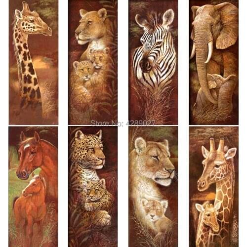 Animals Diamond Embroidery 5D DIY Diamond Painting Christmas Tiger and Giraffe Cross Stitch Full Rhinestone Mosaic Cross Stitch