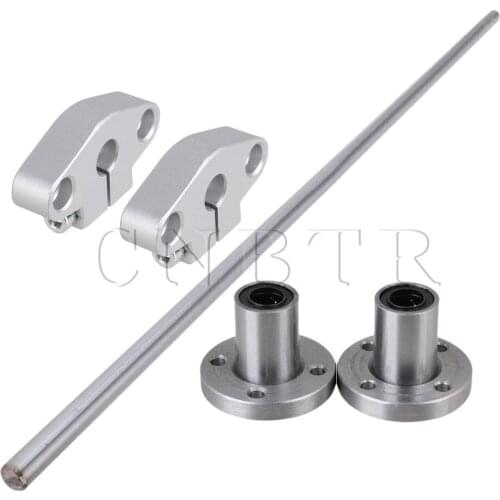 CNBTR 5Pcs Cylinder Liner Rail Vertical Shaft Support Round Motion Bearing 8 x