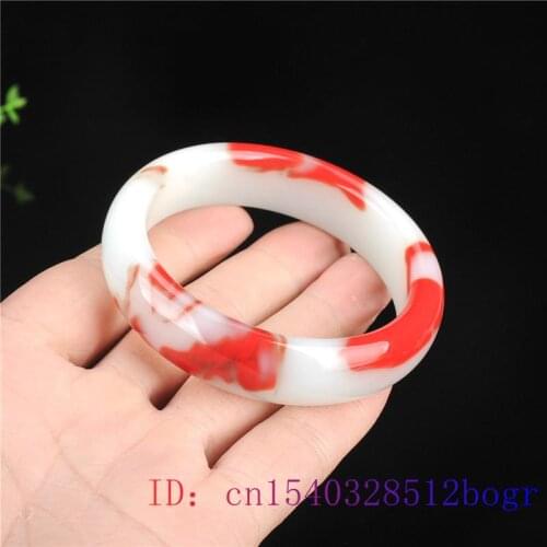 Colour Jade Bangle Bracelet Gifts Fashion Jewelry Carved Chinese Charm Jadeite Natural Amulet