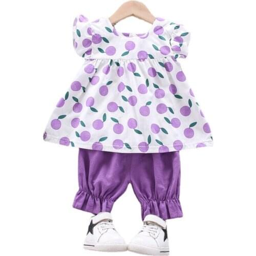 Kids Infant Cotton Clothing Summer Children Girls Fashion Clothes Baby Casual T Shirt Shorts 2Pcs/sets Toddler Lace Sportswear