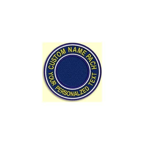Custom embroidered patches Lower price embroidered name patches cheap Personalised Embroidered Custom Name Round Patch
