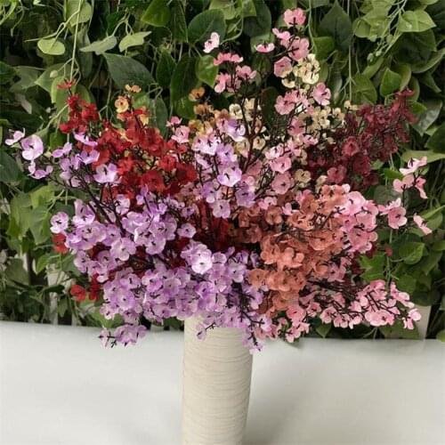 7Pcs Fake Short Stem Babysbreath (6 stems/piece) 19.69" Length Simulation Autumn Gypsophila for Wedding Home Artificial Flowers
