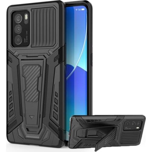 For Oppo Reno6 Pro 5G Case Magnetic Car Holder KickStand Bracket Shockproof Bumper Armor Back Phone Cover Reno 6 Pro 5G Case