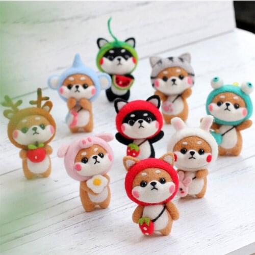 LMDZ Creative Cute Animal Wool Felt DIY Needle Poking Sleeve Packaging, Non Finished Poked Set Hand-made Materials Hot Sale