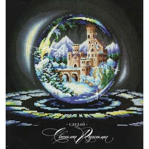 Customzied Embroidery Miracle of Winter Landscape Counted Cross Stitch Kits with 100% Cotton Floss &Free Shipping for Wall Decor