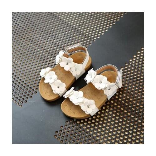 Summer New Children Casual Shoes Girls Princess Flat Heel Party Shoes Fashion Sequins Flower Kids Sandals For Girls