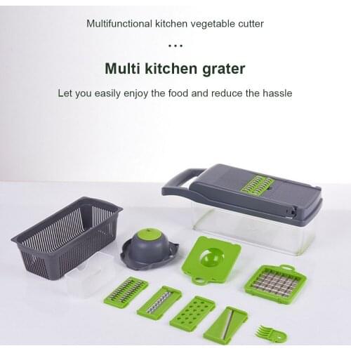 Vegetable cutter slicer Multifunctional Vegetable Grater Tool Carrot Potato Cheese Onion Steel Blade Chopper Kitchen Accessories