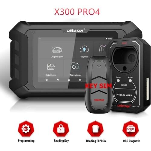 OBDSTAR X300 Pro4 Pro 4 Key Master 5 Auto Key Programmer IMMO Version for Locksmith with Optional Key Simulator for Toyota
