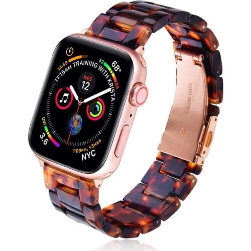 Resin Watchbands For Apple Watch 6 Band SE Strap 44mm 40mm iWatch 5 4 Bands For Applewatch 3 42mm 38mm Bracelet Women Men