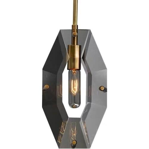 Light luxury crystal hanging lamp for the dining hall aisle hallway lamp bedside decoration pendant lamp fixture