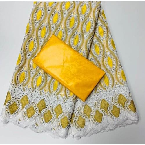 Swiss lace fabric 2.5yards +2.5yards bazin riche fabric african french cotton embroidery lace dubai style for party