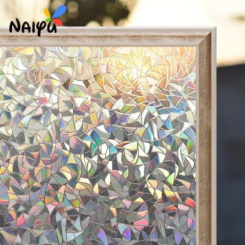 Static Cling Dazz Pattern Pvc Heat Insulation Opaque Explosion-proof Window Films No-glue Decorative Sticker Living Glass Film