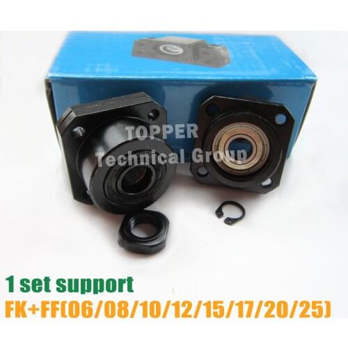 HOT SALE Ballscrew Support FK06/08/10/12/15/17/20/25/30+FF06/08/10/12/15/17/20/25/30 ballscrew end support cnc parts