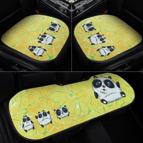 Fabric Car Seat Cover Easy Install Cartoon Auto Cushion Protector Grey god,Blue horse,Pink hippo,Brown zebra,Yellow panda X9 X30