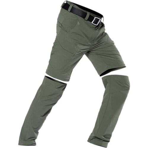Outdoor Quick Dry Hiking Pants Men Detachable Military Tactical Trousers for Fishing Male Removable Climbing Shorts Trekking