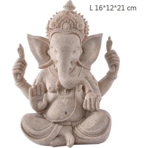 [VIP] Sandstone Crafts Sculpture Sitting Meditation Buddha Statue Elephant Ganesha Sculpture Incense Burner Feng Shui Decoration