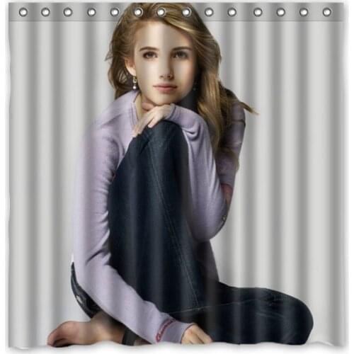 Emma Roberts Waterproof Mildewproof Bath Curtain Polyester Fabric Shower Curtain For Bathroom Decor 180*180cm