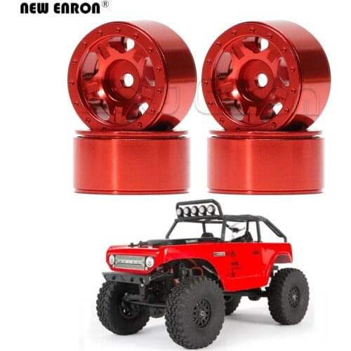 1/24 4Pc 1.0 Inch 5-Spokes CNC Beadlock Micro Wheel Rim RC Hub for RC Mini Crawler Car Axial 1/24 SCX24 90081 AXI00001 AXI00002