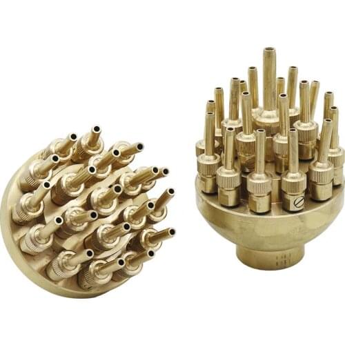 1Pc 1" 1.5" Brass Adjustable Three-layer Flower Fountain Spray Head Center Straight Scattering Sprinklers Landscape Fountains