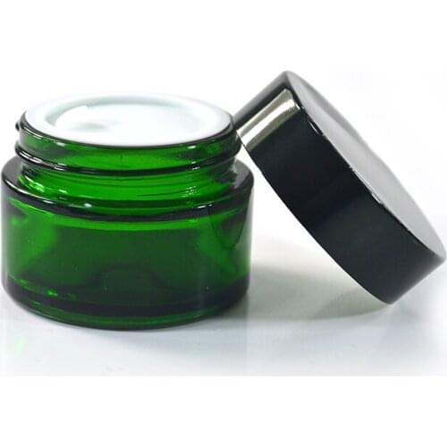 100pcs *30g clear amber ,blue ,green cosmetic packaging glass cream jars