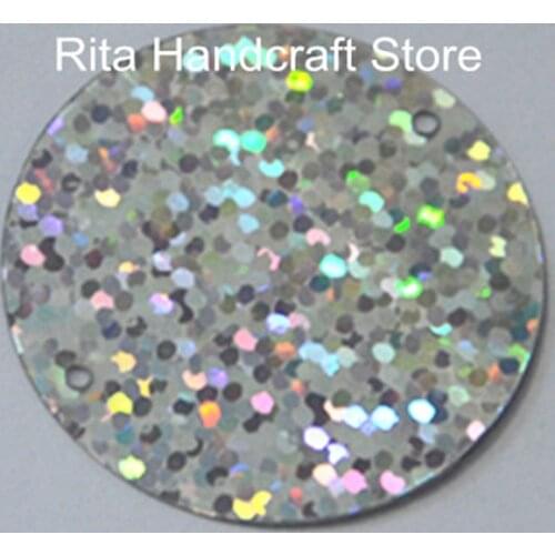 15pcs 80mm Large Round Loose Hologram Sequin Paillette Sewing Decoration,Wedding Craft,Women Kids DIY Garment Accessory SFZ180