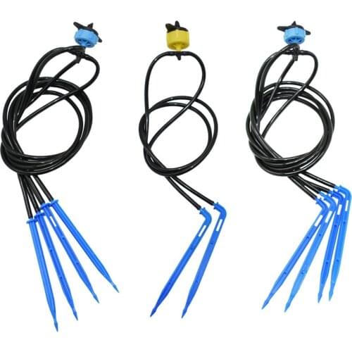 20Pcs Drop Irrigation System for Bonsai Spider Distribution Assembly With 2/4/8 L/H Micro Flow Dripper 2/4-Way