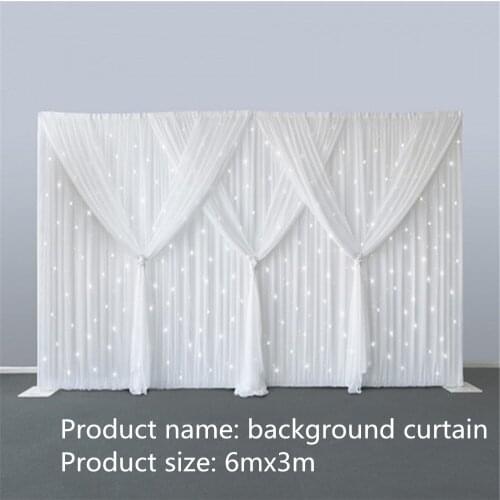 3Mx6M backdrop with sequins swags wedding backclothWith sequins Swags party curtain Wedding Party Stage Christmas decoration