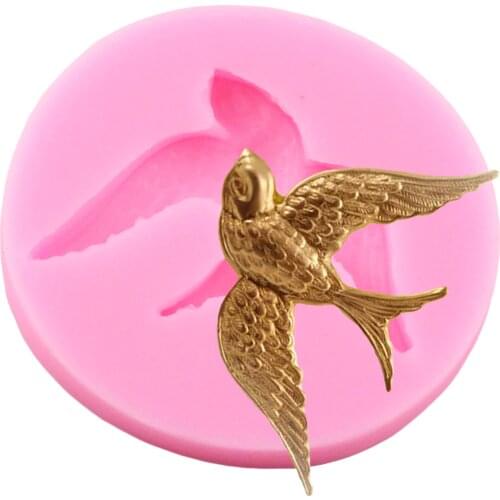 3D Bird Silicone Mold Sugarcraft Fondant Resin Clay Molds Cake Decorating Tools Kitchen Baking Chocolate Candy Mould