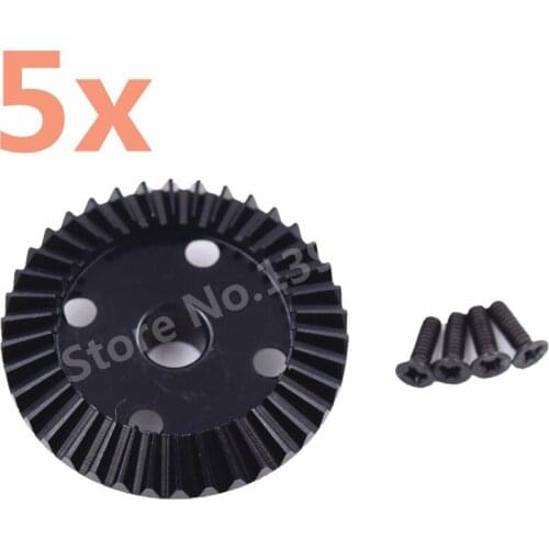 5 Pieces RC Remote Control Car Wltoys A949 A959 A969 A979 k929 Metal Upgrade Parts Aluminum Alloy 38T Driven Gear For 1/18 Model