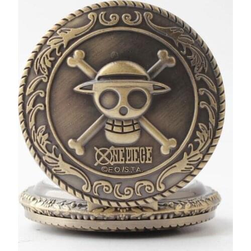 50pcs/lot Caribbean Pirate Quartz Pocket Watches Wholesale Hot Sell Gift watches Students watches