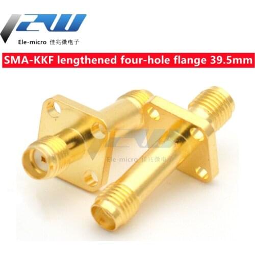 SMA adapter SMA-KKF extended four-hole flange fixed 39.5mm high frequency 12G low standing wave female to female