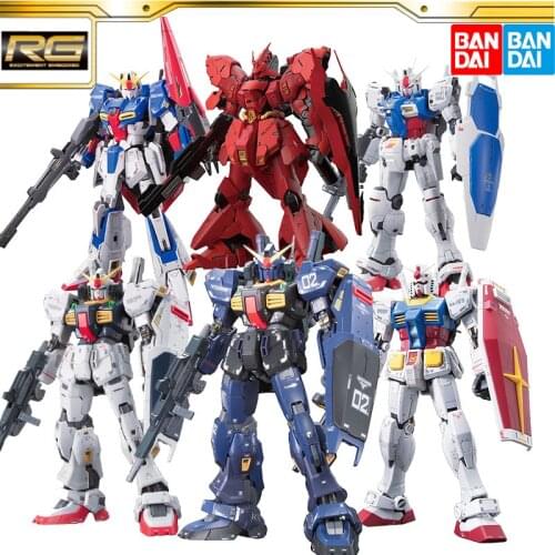 Bandai Original Assembly Model RG UC Yuanzu Gundam Unicorn Annunciation Banshee Niu Gundam Sazabi Pirate Skull Action Figure
