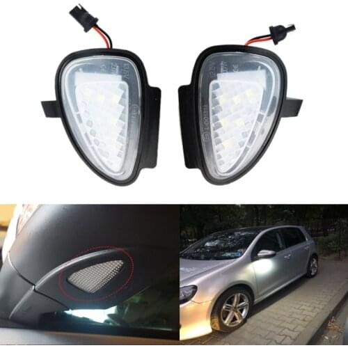 Led rear view mirrors side lights for vw golf6 gti golf cabriolet passat b7 touran replacement assembly plug and play 2pc