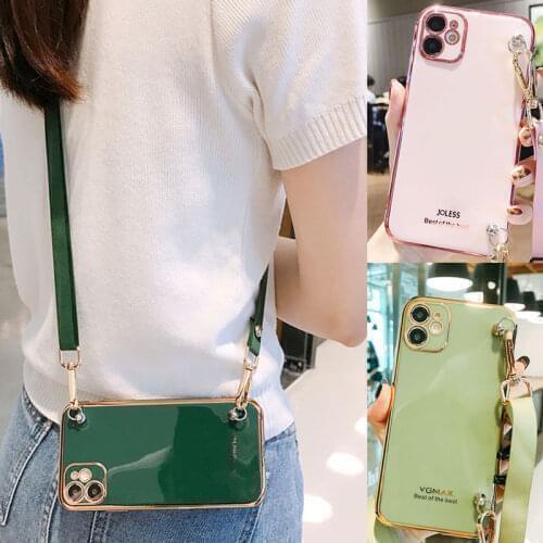 Crossbody Shoulder Strap Lanyard Protect Phone Case for Huawei P Smart Pro 2019 2021 Nova 5T 3i 3 4 Nova7i Honor50 se Pro Cover